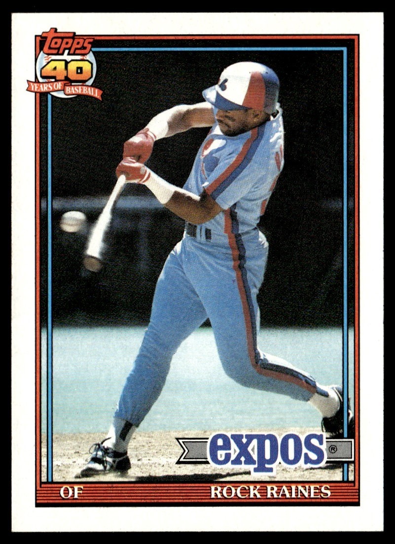 1991 Topps Rock Raines Montreal Expos #360