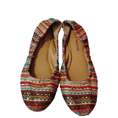 Lucky Brand Multicolor Metallic Ballet Flats Size 8