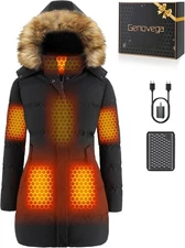 Graphene Women Heated Jacket 12V Fast Charge 18400mAh Large Capacity