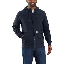 Carhartt Men's FR Rain Defender Fleece Full Zip Hooded Jacket Navy 3XL Big Tall