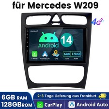 F&uuml;r Mercedes-Benz C-Class/CLK W203 W209 Android 14.0 Carplay Autoradio GPS 128GB