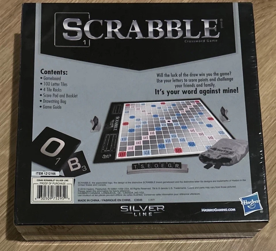 **NUEVO PRECINTADO** Hasbro Scrabble Silver Line Edition Juego de Mesa Premium 2016 Foto 3 de 4