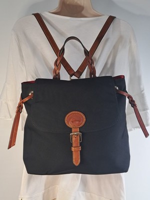 Dooney & Bourke Black Backpack with Brown Leather Trim and Red Lining Dooney & Bourke Backpack Black Bags & Handbags for Women for  main image 3