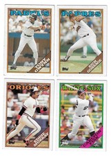 1988 TOPPS, GOOSE GOSSAGE, TONY GWYNN, CARLTON FISK & EDDIE MURRAY. ALL IN HOF