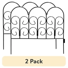 2 Pack Expert Gardener Iris Powder Coated Steel Garden Border 16'' H x 18'' W