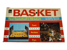 Vintage 1970's Cadaco BasKet #165 Real Basketball Game in Minature Board Game