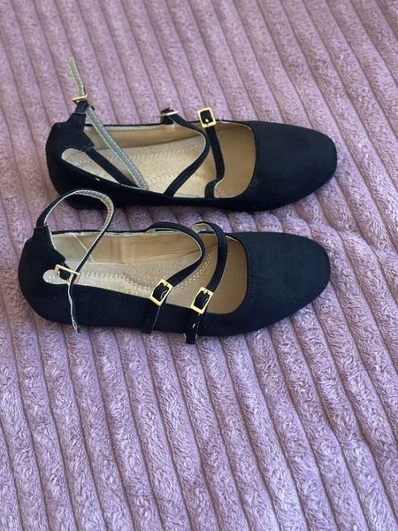 Women Heels Black Suede 36