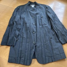 ISSEY MIYAKE Wrinkled Finish Jacket Blouson Women Size L Gray