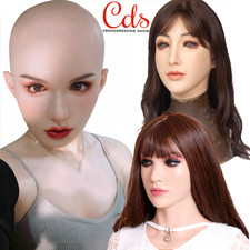 Realistic Silicone Female Face Mask Crossdresser Head Mask For women For Cosplay