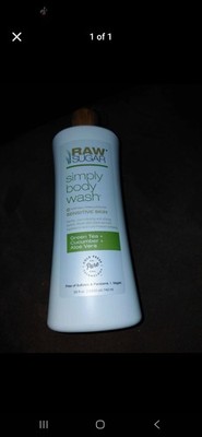 Raw Sugar Body Wash Green Tea Cucumber Aloe Vera Vegan Sulfate-Free 25 fl oz