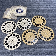 View-Master Reel Lot 1950's Buff Hand Lettered Crater Lake Grand Canyon USA