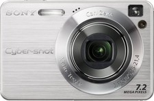 Sony Cybershot DSC-W120 7.2MP CCD Vintage Digital Camera - 100 Working-Silver