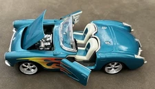 Welly Die Cast 1967 CHEVROLET CORVETTE 1:24 Teal w/ Flames Mint Condition