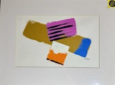 Original Modernist Oil Painting Colorful Abstract Art by Jon Henry Cubist