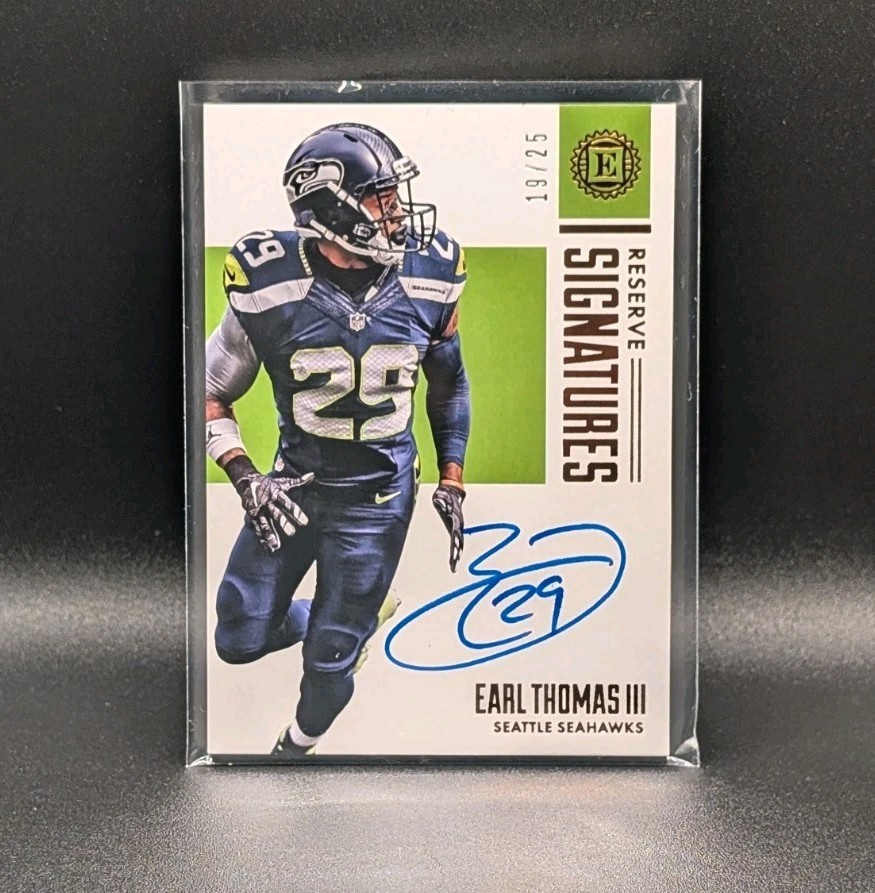 2017 Encased Earl Thomas Reserve Signatures Auto /25 Seahawks