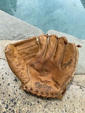 Vintage Mickey Mantle Rawlings Pro Design “Well” Pocket Leather Baseball Glove