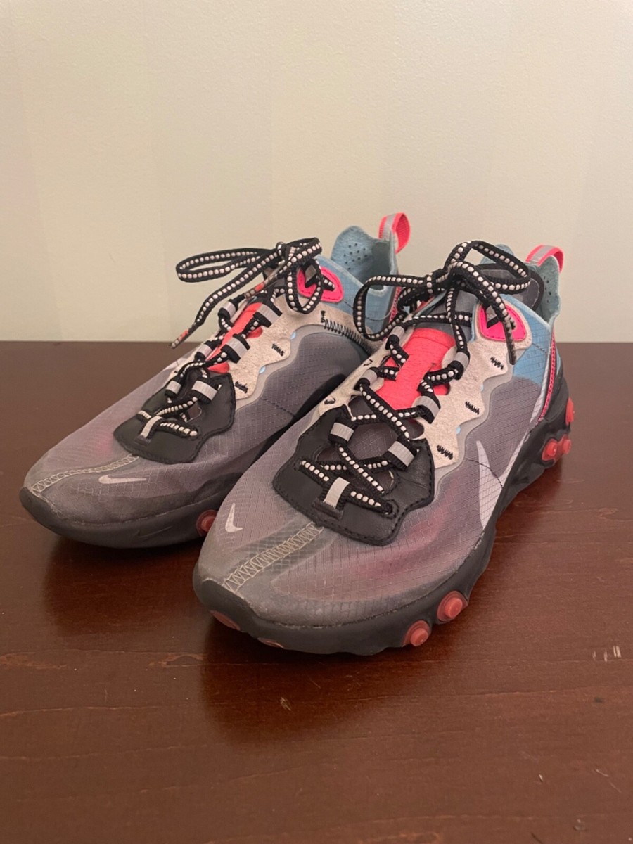 Nike React Element 87 Blue Chill Solar Red Cool Grey Black AQ1090