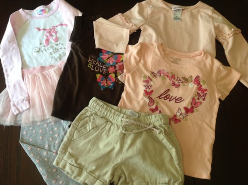 girls clothing lot size 4, color theme Pastels & Neutrals, butterflies, dance - Picture 9 of 11