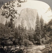 Keystone Stereoview El Capitan, Merced River, Yosemite From Rare USA 100 Set #69