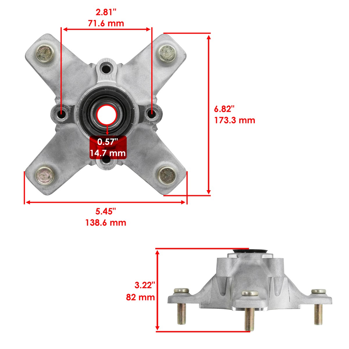 Front Wheel Hub For Kawasaki KFX700 KSV700 2004-2009 2011 Left or