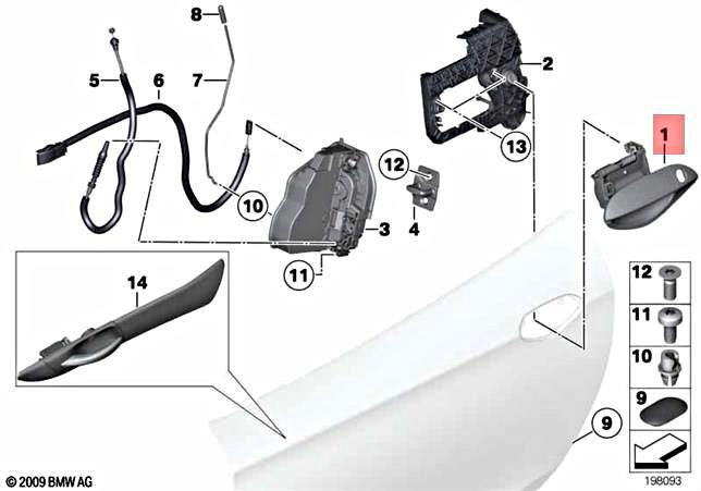 Genuine BMW Z4 Roadster E89 Z4 18i Outer Door Opener Painted Left 