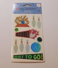 Mrs. Grossman's Stickers Lot of 2 Sheets Brand New Package ~Sparkle Bowling~