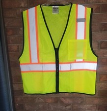 ML Kishigo Original 1527 Class 2 Yellow Single Pocket Zipper Mesh Safety Vest