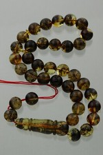 Islamic 33 Round Shape Prayer Beads Genuine BALTIC AMBER TASBIH 31.1g 220224-9