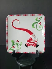 Santa Fitz and Floyd Mingle Jingle Be Merry Snack/Display Plate, Trinket Dish