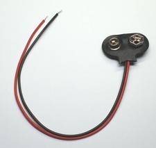 9V PP3 Battery Clip Connector - Horizontal Plastic Connector  - UK Free P&P