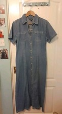Medium Baccini Denim Dress Vintage 90s 100% Cotton