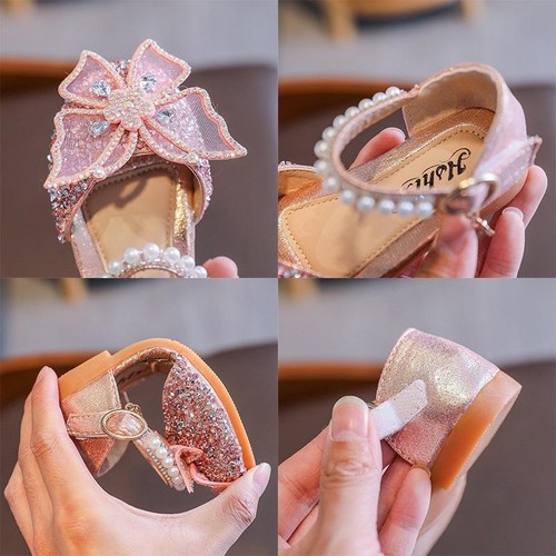 Princess sandals for girls, a flat and comfortable shoe with sparkling stones - Picture 10 of 19