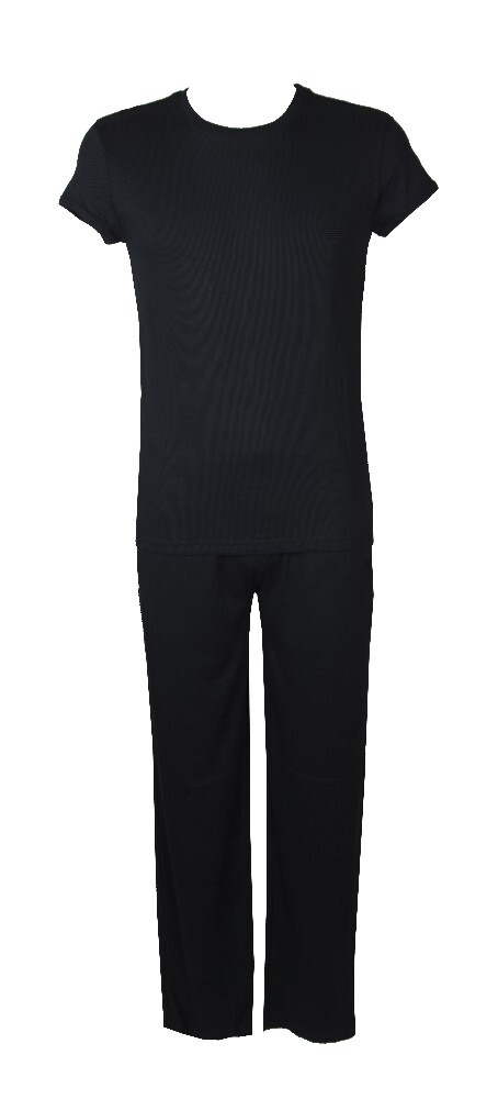 Pijama de hombre pantalón largo con cuello redondo y manga corta EMPORIO ARMANI