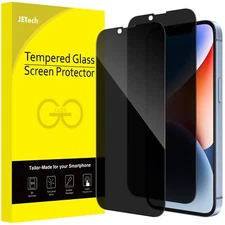 JETech Privacy Full Coverage Screen Protector for iPhone 14 Plus, 2-Pack