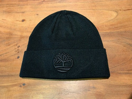 Timberland uomo cuffia berretto nero Tonal 3D Embroidery risvolto logo |  eBay