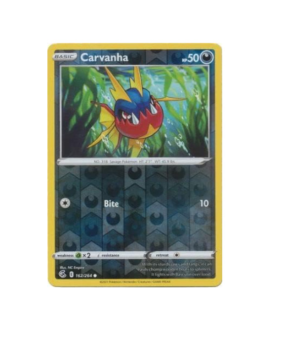 Pokemon - Carvanha - 162/264 - Reverse Holo - Fusion Strike - NM/M