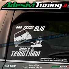 Adesivo Renault Twingo GT 2007 Non Perdo Olio Marco il Territorio - Sticker D...
