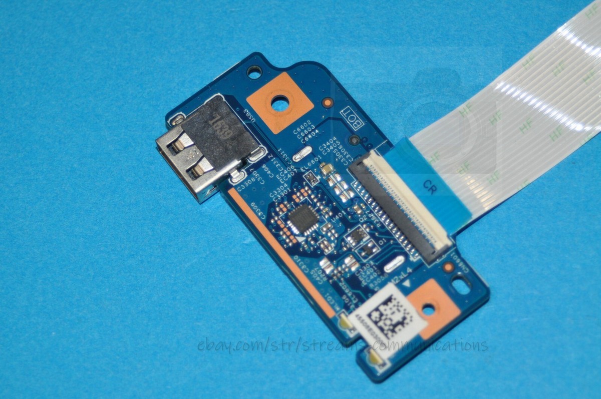 HP 17-X 17-x121dx Laptop USB Port Board w/ Memory Card Reader +