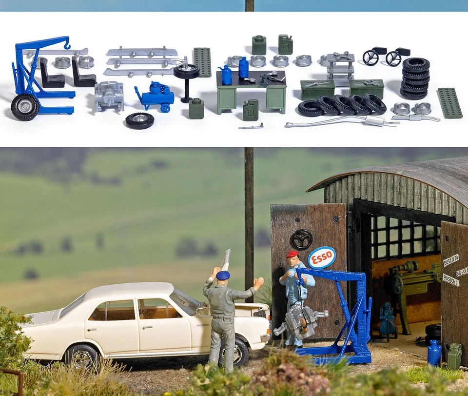 Busch H0 1184 Schrauber-Werkstatt