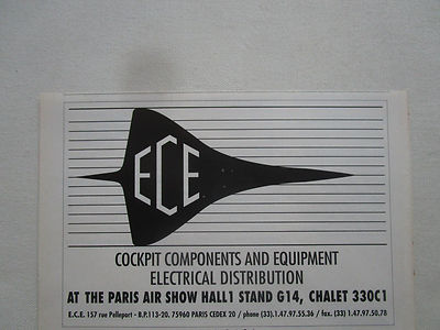 4/91 PUB ECE ZODIAC COCKPIT KOMPONENTEN ELEKTRISCHE VERTEILUNG PARIS AIRSHOW ANZEIGE