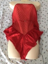VINTAGE Spotlight Beautiful Red Panties 100 Nylon Size S