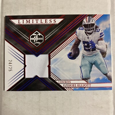 Limitless Red 2022 Limited Limitless Red Ezekiel Elliott Patch 24/25 AC | eBay
