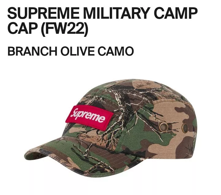 Supreme military camp cap olive discount