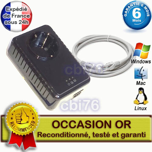 Boitier adaptateur CPL Bigben BB8099 Powerline Ethernet Bridge 500Mbps noir Nano - Imagen 1 de 1