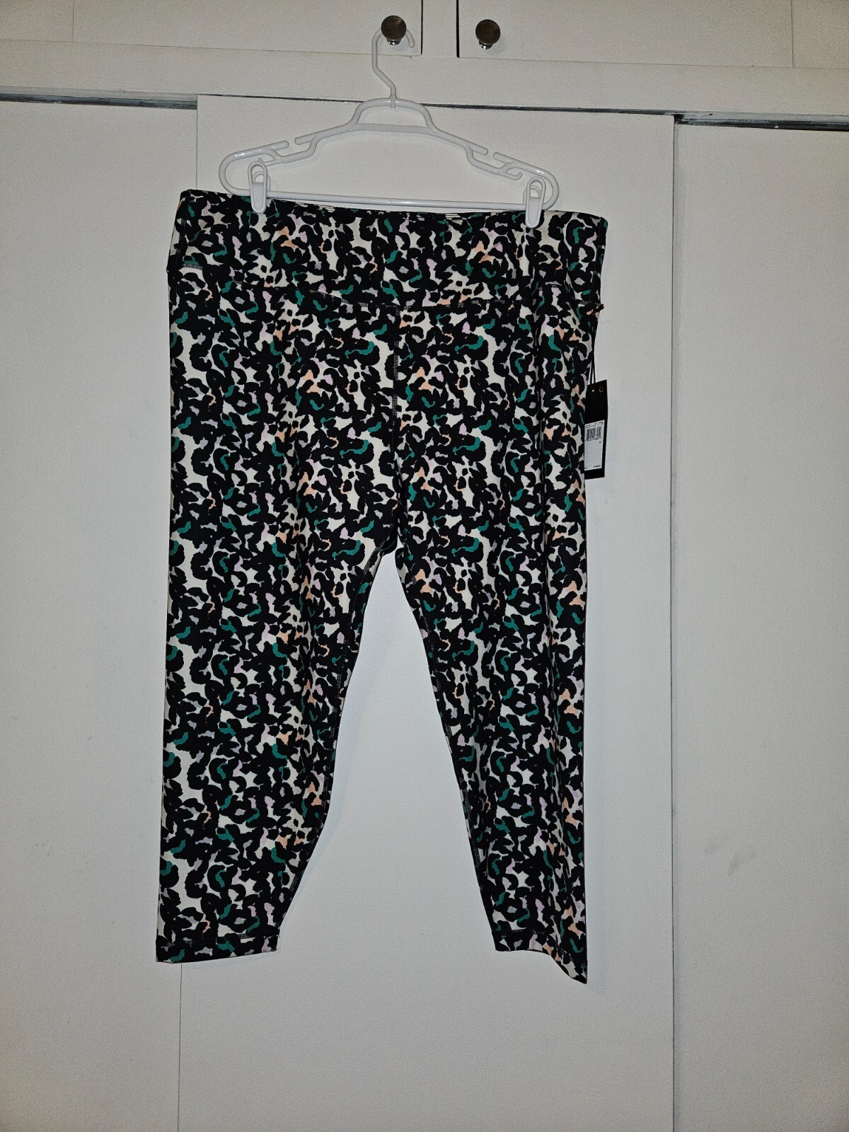 Leggings donna FILA SPORT stampa animalier multicolore vita alta moda nuovi con etichette (4X)