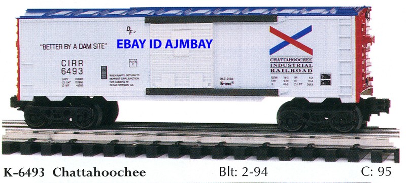 K-LINE 648002, 648801 & 648901 CLASSIC BOXCARS & 6493 BOXCAR NEW IN BOXES