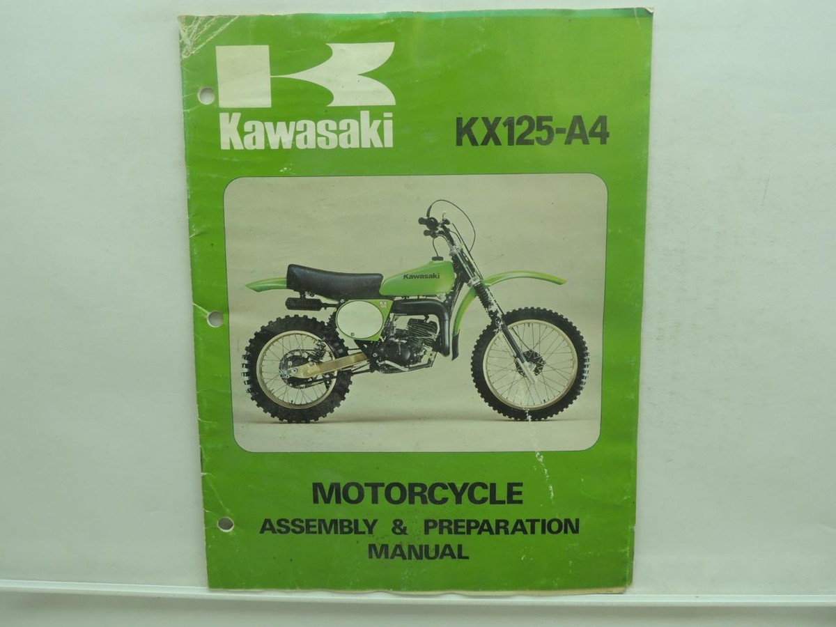 1977 Kawasaki KX125-A4 Motorcycle Assembly Manual Preparation B677
