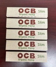 OCB ORGANIC SLIM Cigarette Rolling Papers -5 PACKS