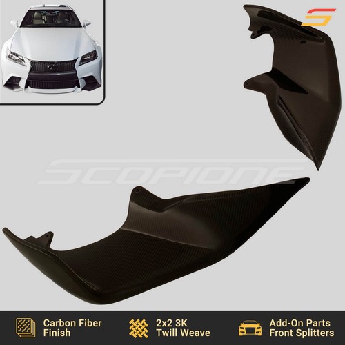 Scopione Carbon Front Bumper Splitters for Lexus 13-15 GS350 F GS450h | F-Sport - Picture 3 of 6