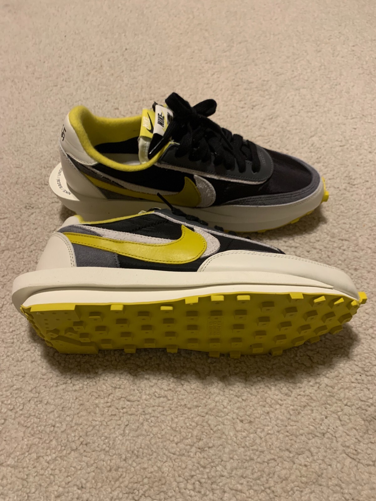 SACAI X NIKE Taglia 9 5 Nike LD Waffle Sacai sotto copertura nero limone brillante